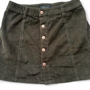 Celebrity Pink Khaki Button-Front Mini Skirt